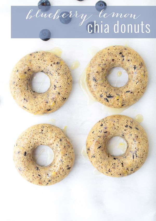 Blueberry Lemon Chia Donuts