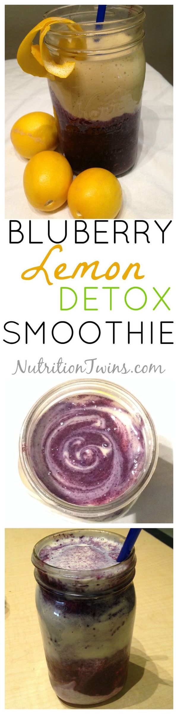 Blueberry-Lemon Morning Detox Smoothie