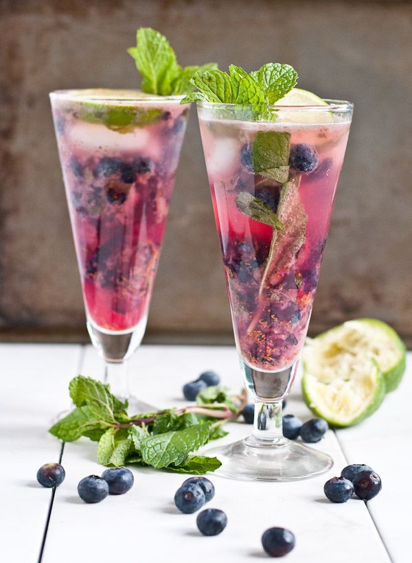 Blueberry Mojito Mocktails