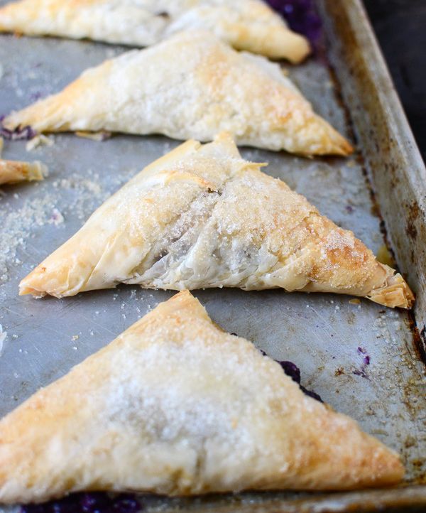 Blueberry Phyllo Dough Turnovers