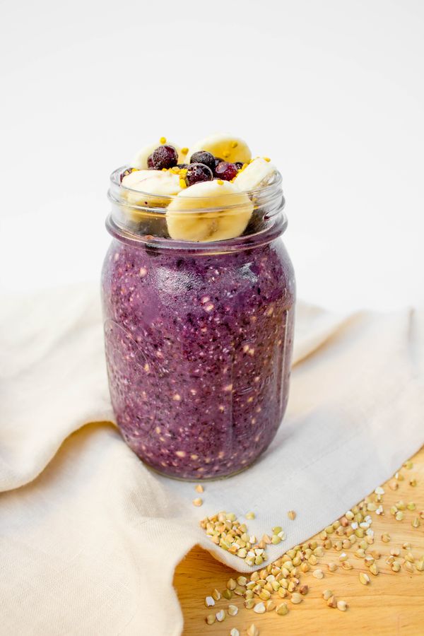 Blueberry Pie Buckwheat Overnight Cereal