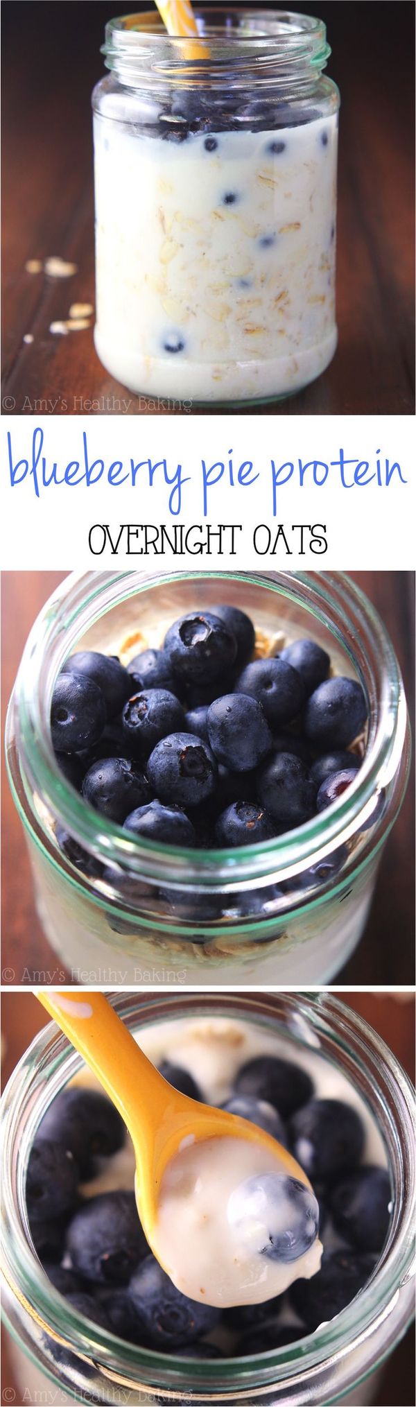 Blueberry Pie Protein Overnight Oats