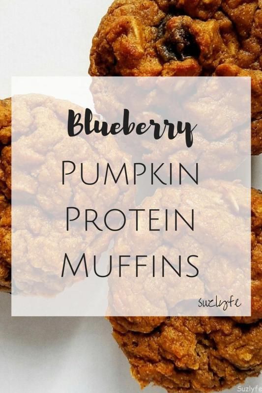 Blueberry Pumpkin Protein Muffins (Gluten Free