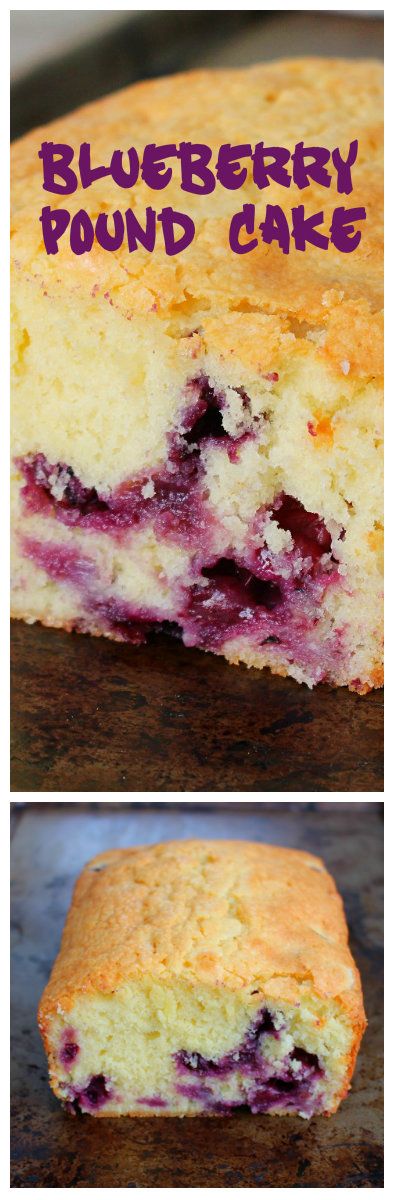 Blueberry Sour Cream Pound Cake