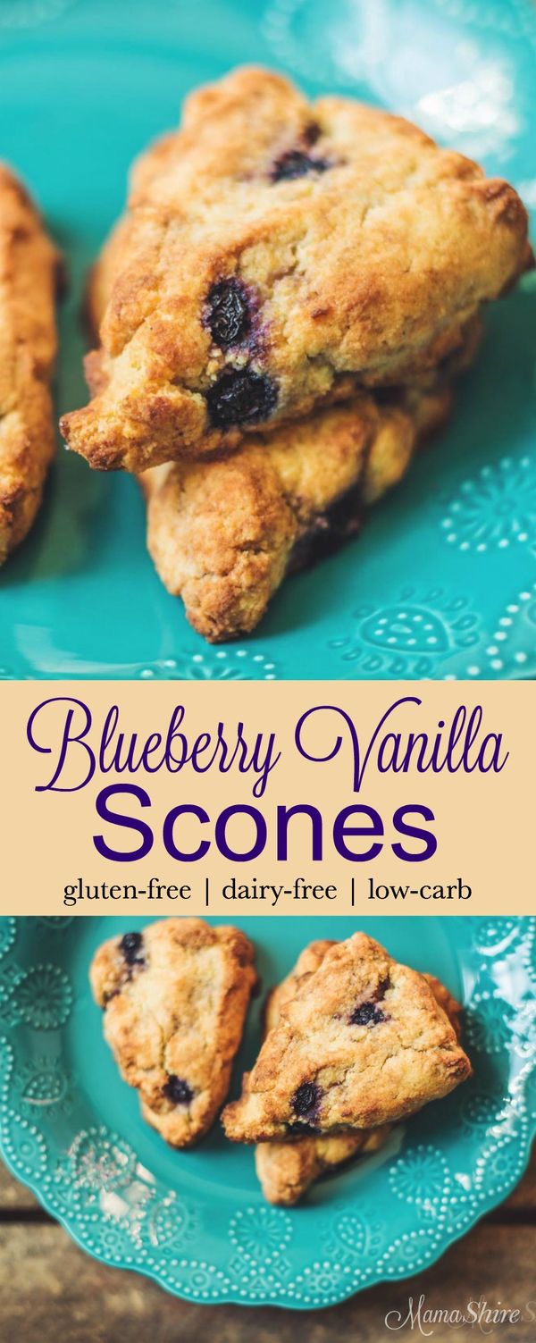 Blueberry Vanilla Scones (Gluten-Free