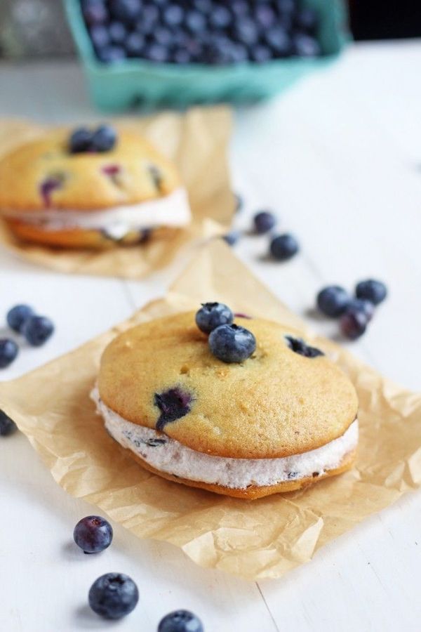 Blueberry Whoopie Pies with Whipped Blueberry Filling