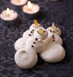 Bonhomme de neige en meringue