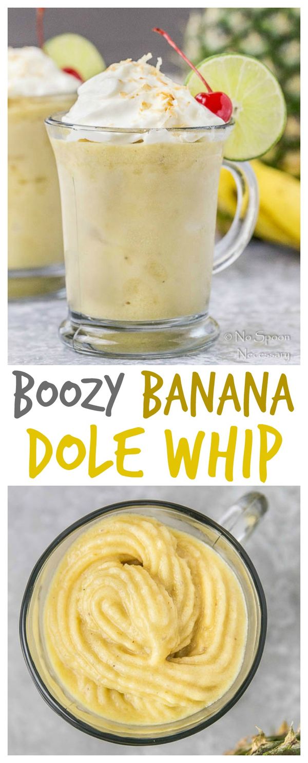 Boozy Banana Dole Whip (with brandy grilled pineapple