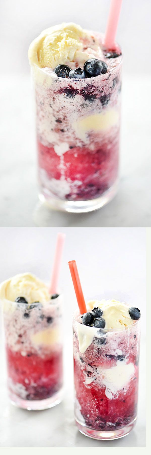 Boozy Blueberry Floats