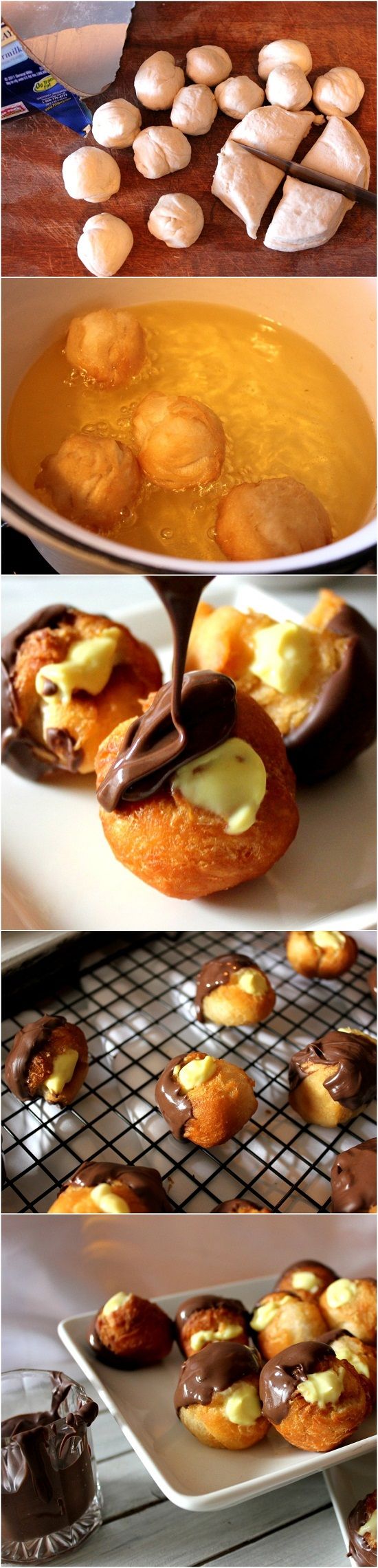 Boston Cream Doughnut Holes