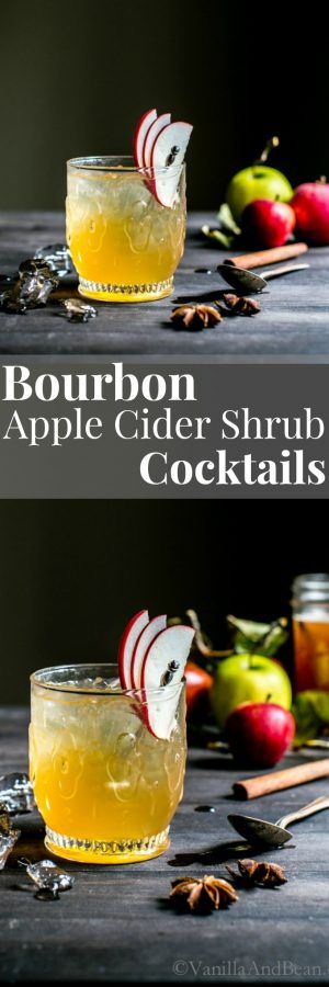 Bourbon Apple Cider Shrub Cocktail