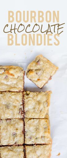 Bourbon Chocolate Chip Blondies