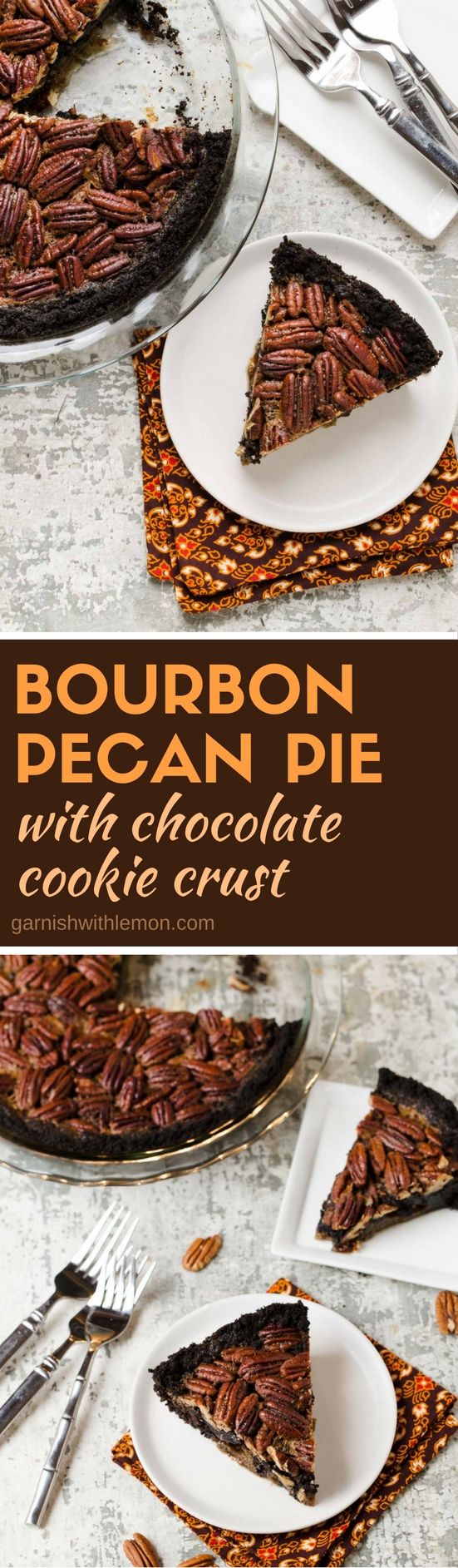 Bourbon Pecan Pie with Chocolate Cookie Crust