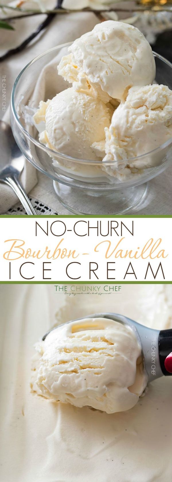 Bourbon Vanilla No Churn Ice Cream