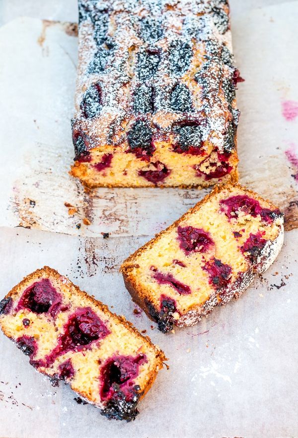 Boysenberry, Lemon and Almond Loaf