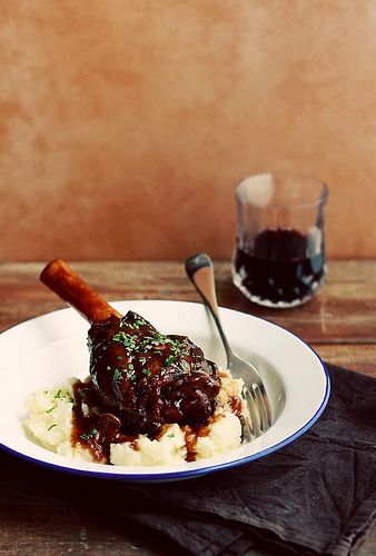 Braised Lamb Shanks in Port and Red Wine