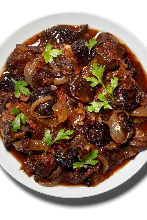 Braised Lamb With Red Wine and Prunes