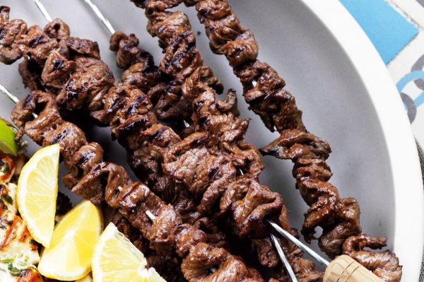 Brazilian beef kebabs