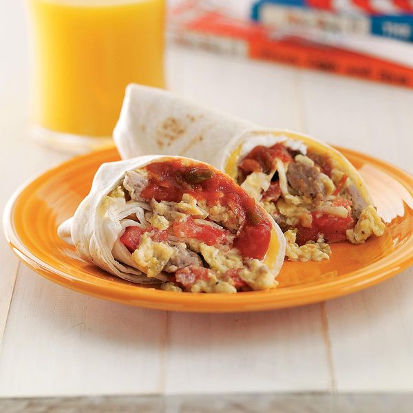 Breakfast Burritos with Sausage and Cheese