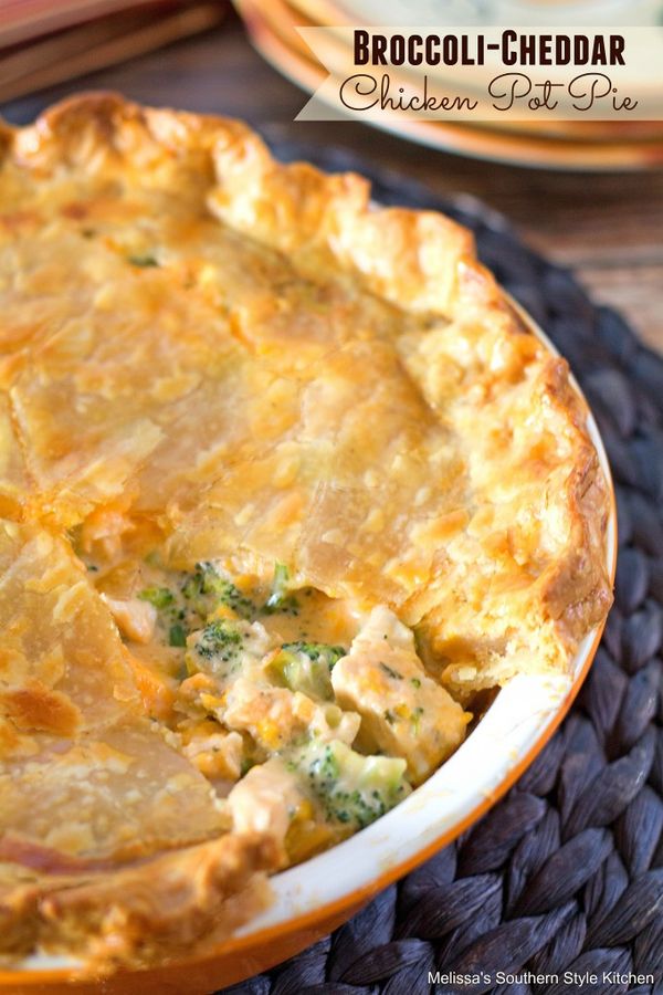 Broccoli Cheddar Chicken Pot Pie