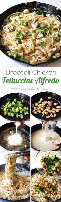 Broccoli Chicken Fettuccine Alfredo