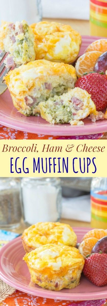 Broccoli, Ham and Cheese Egg Muffin Cups for #SundaySupper