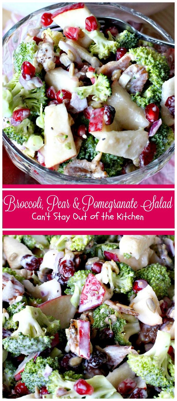 Broccoli, Pear and Pomegranate Salad