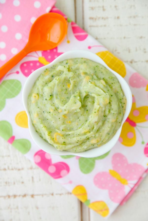 Broccoli, Potato & Cheese Puree