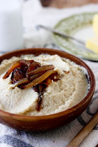 Brown butter & caramelized onion mashed cauliflower