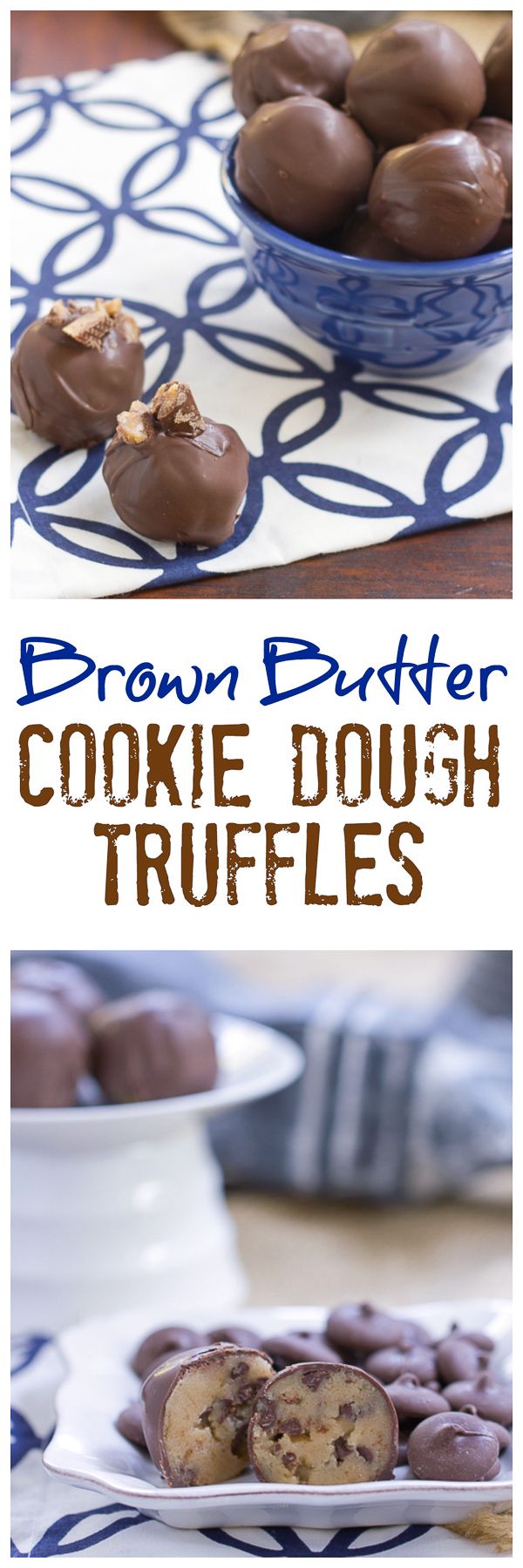 Brown Butter Cookie Dough Truffles