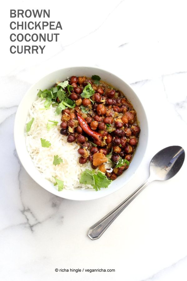 Brown Chickpea Coconut Curry - Kadala Curry