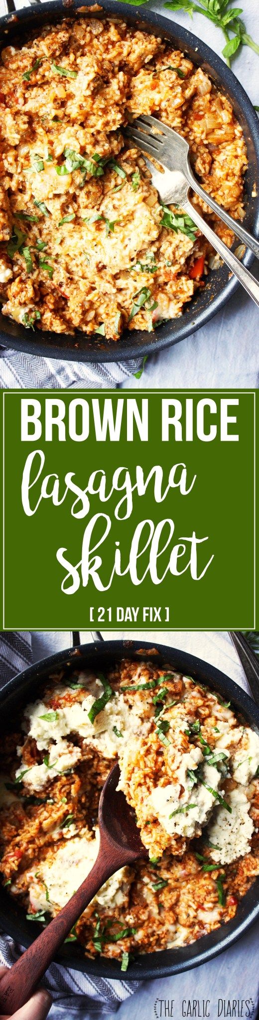 Brown Rice Lasagna Skillet