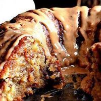 Brown Sugar Pound Cake with Caramel Drizzle