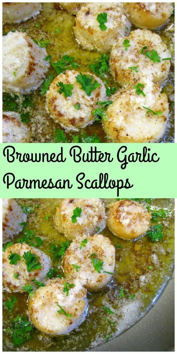 Browned Butter Garlic Parmesan Scallops