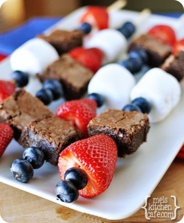 Brownie (& Fruit Kebabs