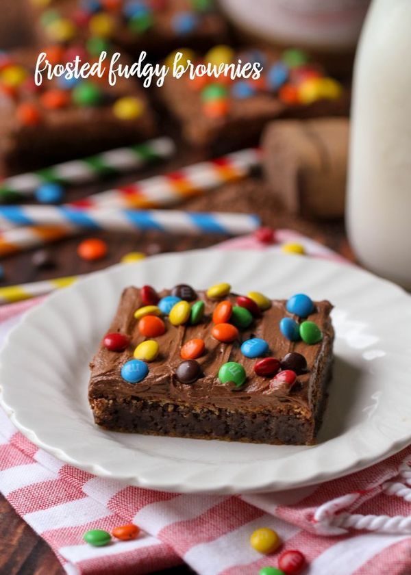 Brownies with Chocolate Buttercream Frosting