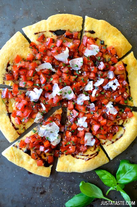 Bruschetta Pizza with Balsamic Syrup