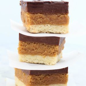 Buckeye Bars with Shortbread Crust (Ohio