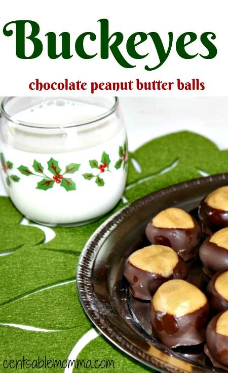 Buckeyes (Chocolate Peanut Butter Balls