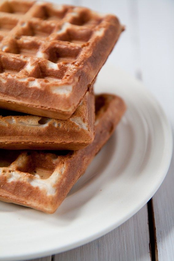 Buckwheat flour morning waffles