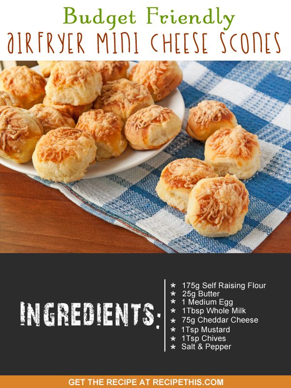 Budget Friendly Airfryer Mini Cheese Scones