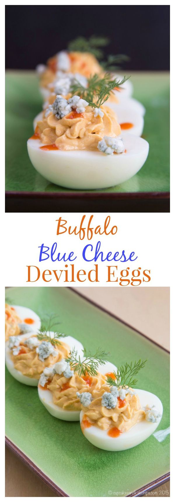 Buffalo Blue Cheese Deviled Eggs