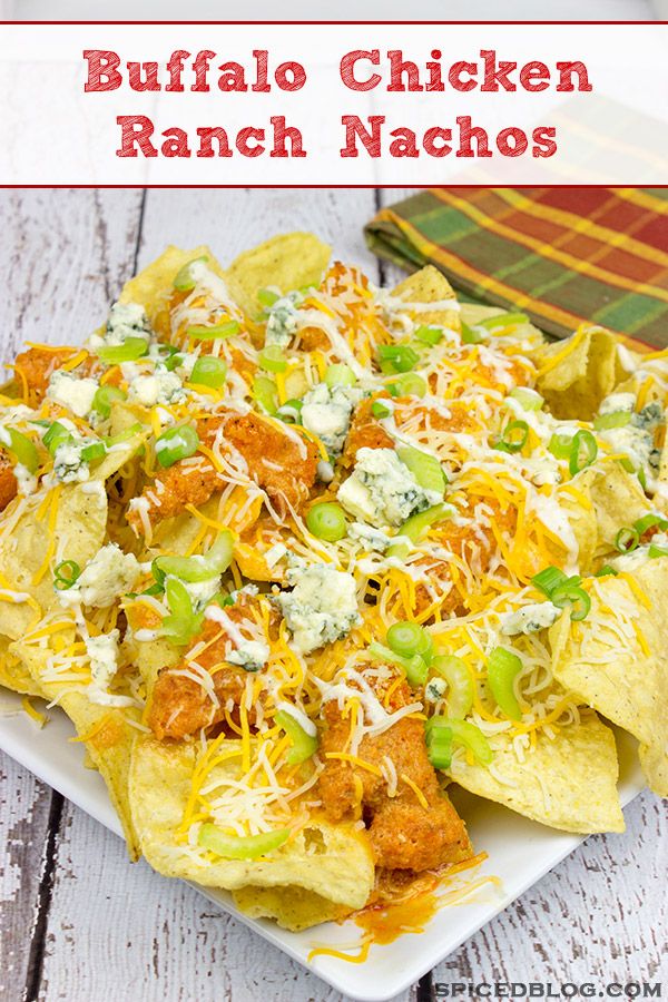 Buffalo Chicken Ranch Nachos