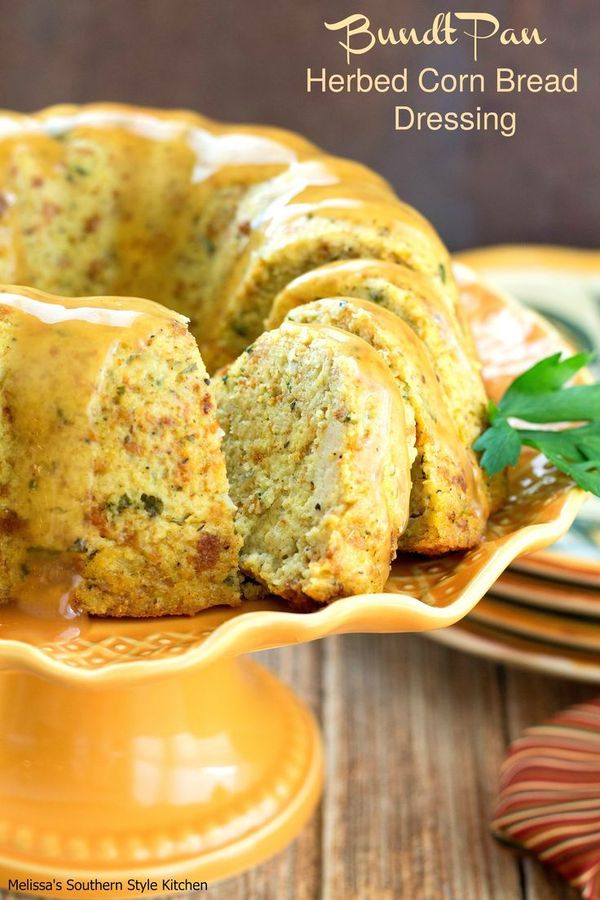 Bundt Pan Herbed Corn Bread Dressing