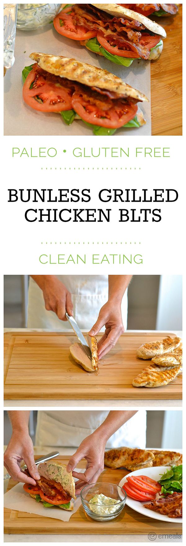 Bunless Paleo Chicken BLTs