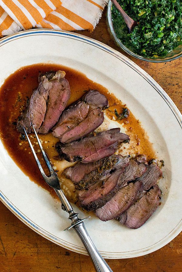 Butterflied Leg of Lamb With Lemon Salsa Verde