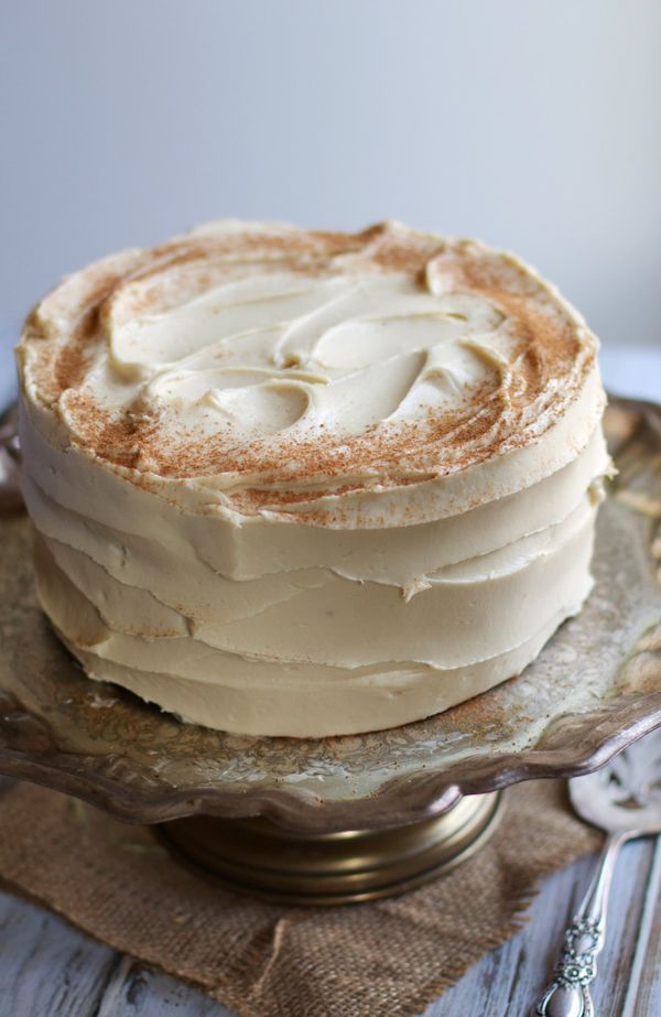 Buttermilk Spice Layer Cake with Brown Sugar Cream Cheese Frosting