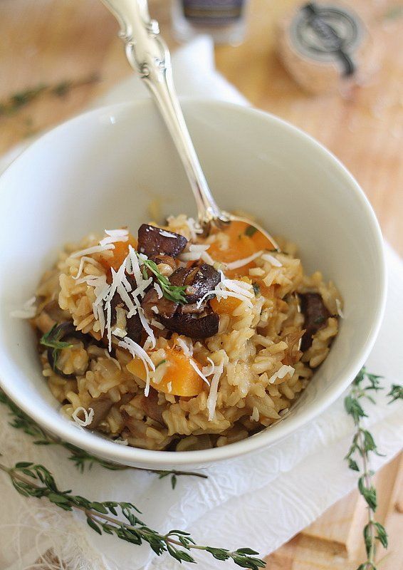 Butternut squash and porcini mushroom risotto