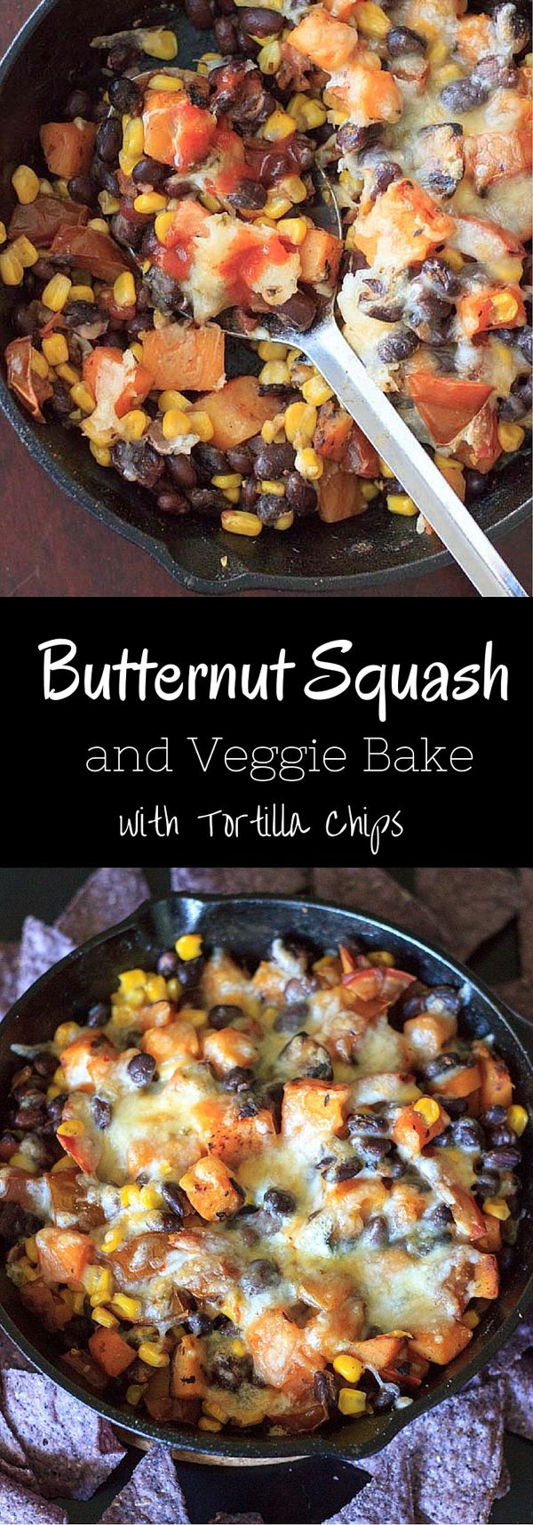 Butternut Squash and Veggie Bake with Tortilla Chips