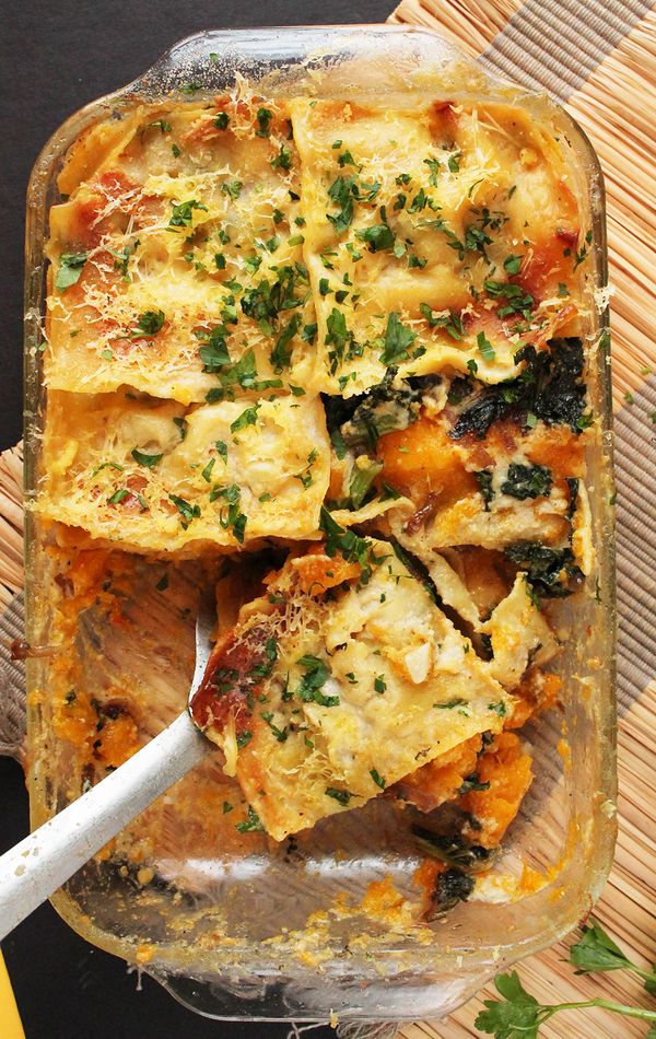 Butternut Squash Kale Lasagna